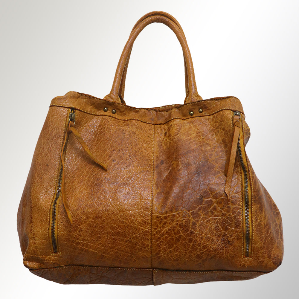 Never Mind Nmbgm108E Tote Vintage Handmade Genuine Cowhide Leather Women Bag Western Handbag Purse