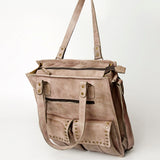 Never Mind Nmbg111A Tote Vintage Handmade Genuine Cowhide Leather Women Bag Western Handbag Purse