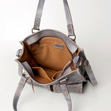 Never Mind Nmbg111B Tote Vintage Handmade Genuine Cowhide Leather Women Bag Western Handbag Purse
