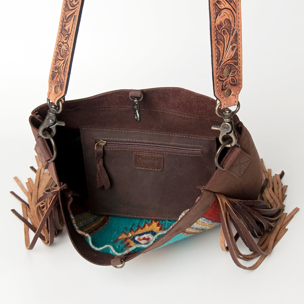 American Darling Large Crossbody Saddle Blanket Genuine Leather Western Women Bag Handbag Purse | Travel Bags College Casual