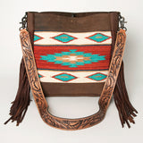 American Darling Large Crossbody Saddle Blanket Genuine Leather Western Women Bag Handbag Purse | Travel Bags College Casual