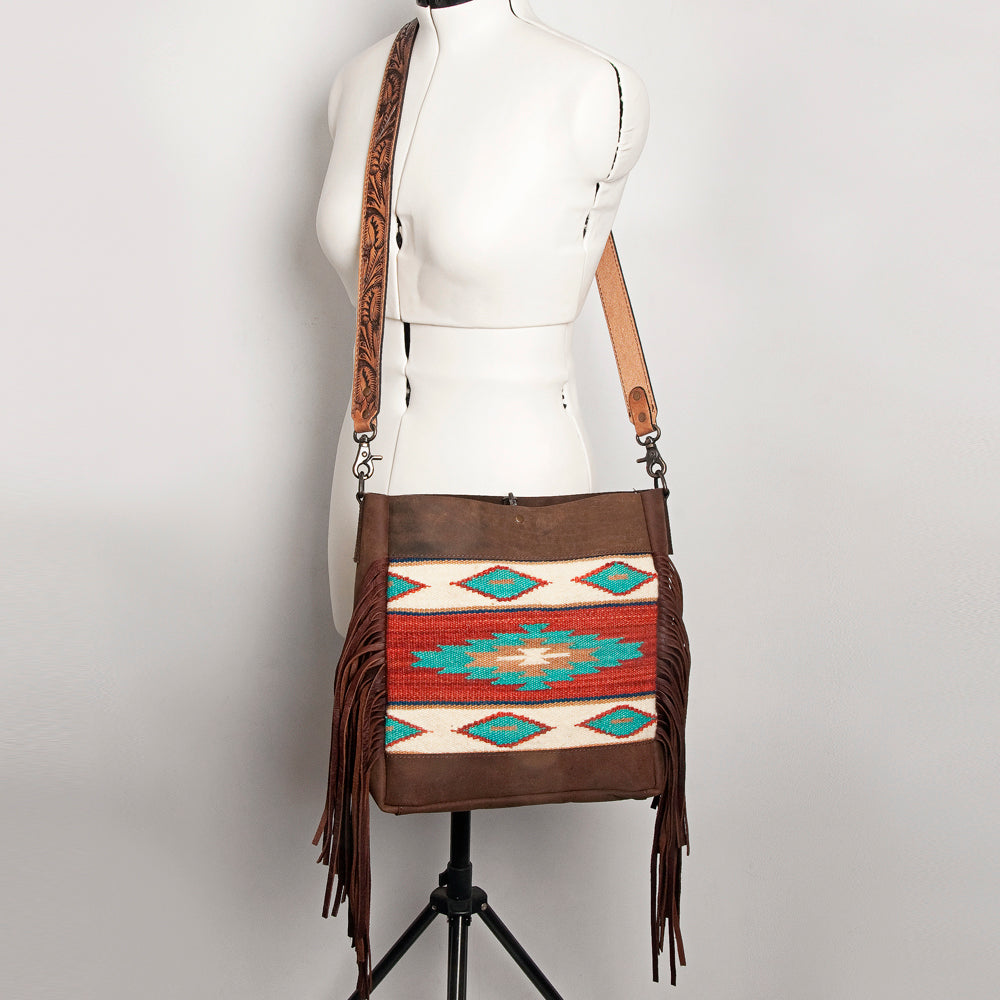 American Darling Large Crossbody Saddle Blanket Genuine Leather Western Women Bag Handbag Purse | Travel Bags College Casual