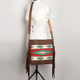 American Darling Large Crossbody Saddle Blanket Genuine Leather Western Women Bag Handbag Purse | Travel Bags College Casual