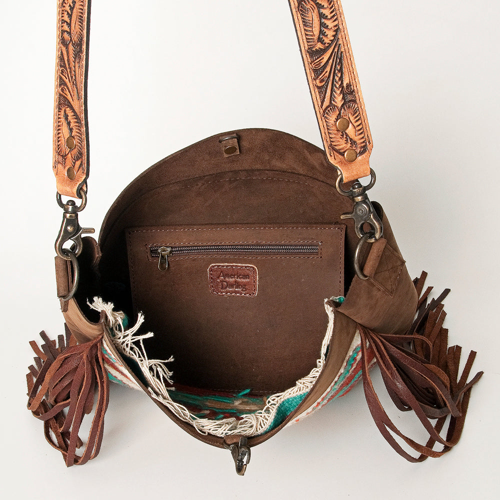 American Darling Large Crossbody Saddle Blanket Genuine Leather Western Women Bag Handbag Purse | Travel Bags College Casual