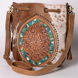 American Darling Messenger Hand Tooled Genuine Leather Western Women Bag | Black Handbag Purse Crossbody for Cute