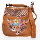 American Darling Large Cross Body Hand Tooled Hair on Genuine Leather Western Women Bag Handbag Purse | Crossbody for Cute