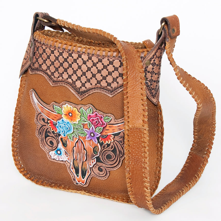 American Darling Large Crossbody Hand Tooled Genuine Leather Western Women Bag Handbag Purse | for Cute - Uhorse