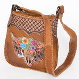 American Darling Large Cross Body Hand Tooled Hair on Genuine Leather Western Women Bag Handbag Purse | Crossbody for Cute