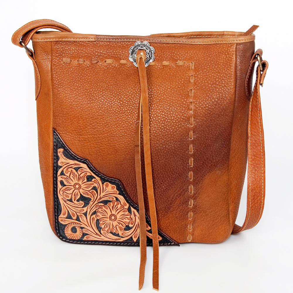 American Darling Cross Body Hand Tooled Hair on-Genuine Leather Western Women Bag Handbag Purse | Crossbody for Cute