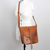 American Darling Cross Body Hand Tooled Hair on-Genuine Leather Western Women Bag Handbag Purse | Crossbody for Cute