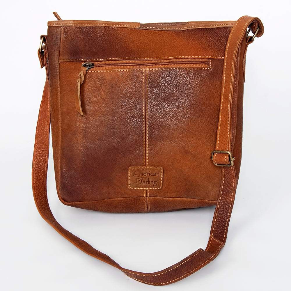 American Darling Cross Body Hand Tooled Hair on-Genuine Leather Western Women Bag Handbag Purse | Crossbody for Cute
