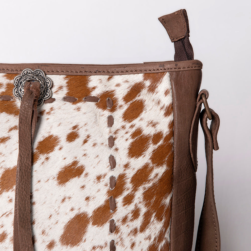 American Darling Cross Body Hand Tooled Hair on-Genuine Leather Western Women Bag Handbag Purse | Crossbody for Cute