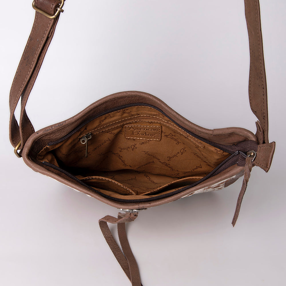 American Darling Cross Body Hand Tooled Hair on-Genuine Leather Western Women Bag Handbag Purse | Crossbody for Cute