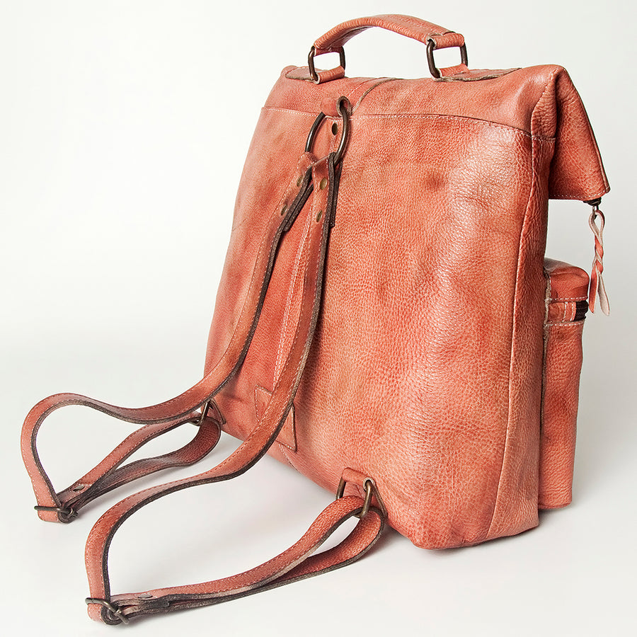 Never Mind Nmbg134C Backpack Vintage Handmade Genuine Cowhide Leather Women Bag Western Handbag Purse