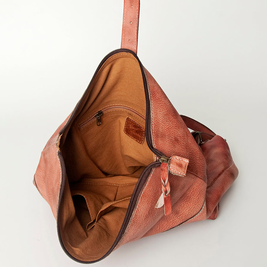 Never Mind Nmbg134C Backpack Vintage Handmade Genuine Cowhide Leather Women Bag Western Handbag Purse