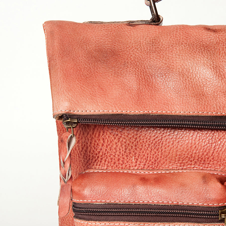 Never Mind Nmbg134C Backpack Vintage Handmade Genuine Cowhide Leather Women Bag Western Handbag Purse