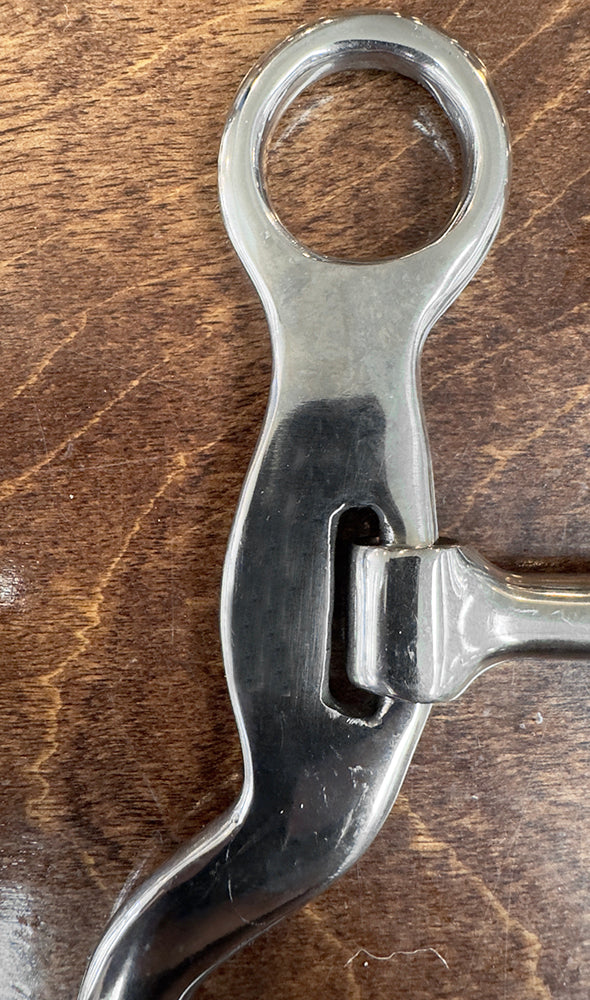 BAR H EQUINE Western Horse 5 In Mouth Cavalry Shank Ported With Stainless Steel Bit