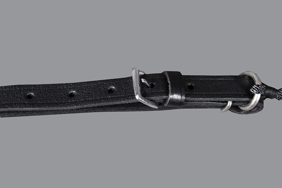 Hilason Mouth O Ring Low Port Gag Bit Solid Stainless Steel w/ leather strap | Horse Bits Western Training