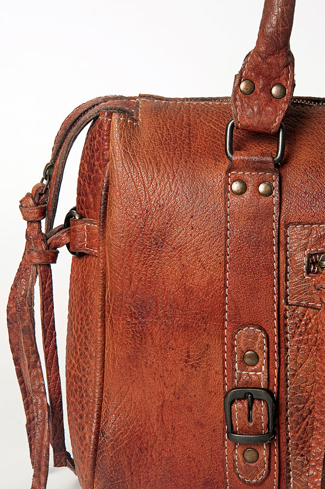 Never Mind Nmbgz113C Tote Vintage Handmade Genuine Cowhide Leather Women Bag Western Handbag Purse