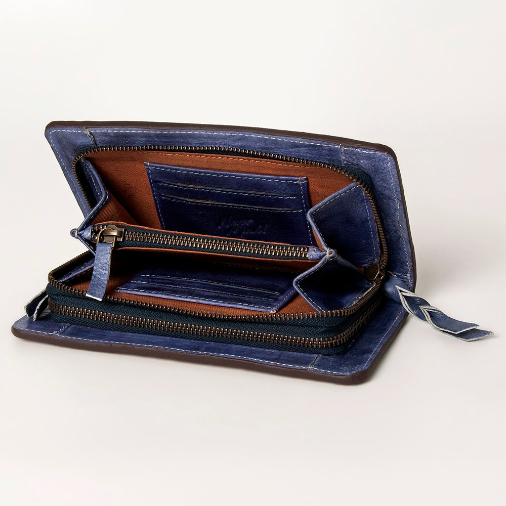 American Darling Wallet Hand Tooled Genuine Leather Women Bag Western Handbag Purse