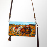 American Darling Wallet Hand Tooled Genuine Leather Western Women Bag | Handbag Purse Wristlet Travel Clutch