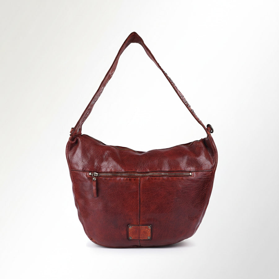 Spaghetti Western Swc129Cg Hobo Vintage Handmade Drum Dyed Genuine European Cowhide Leather Women Bag Western Handbag Purse