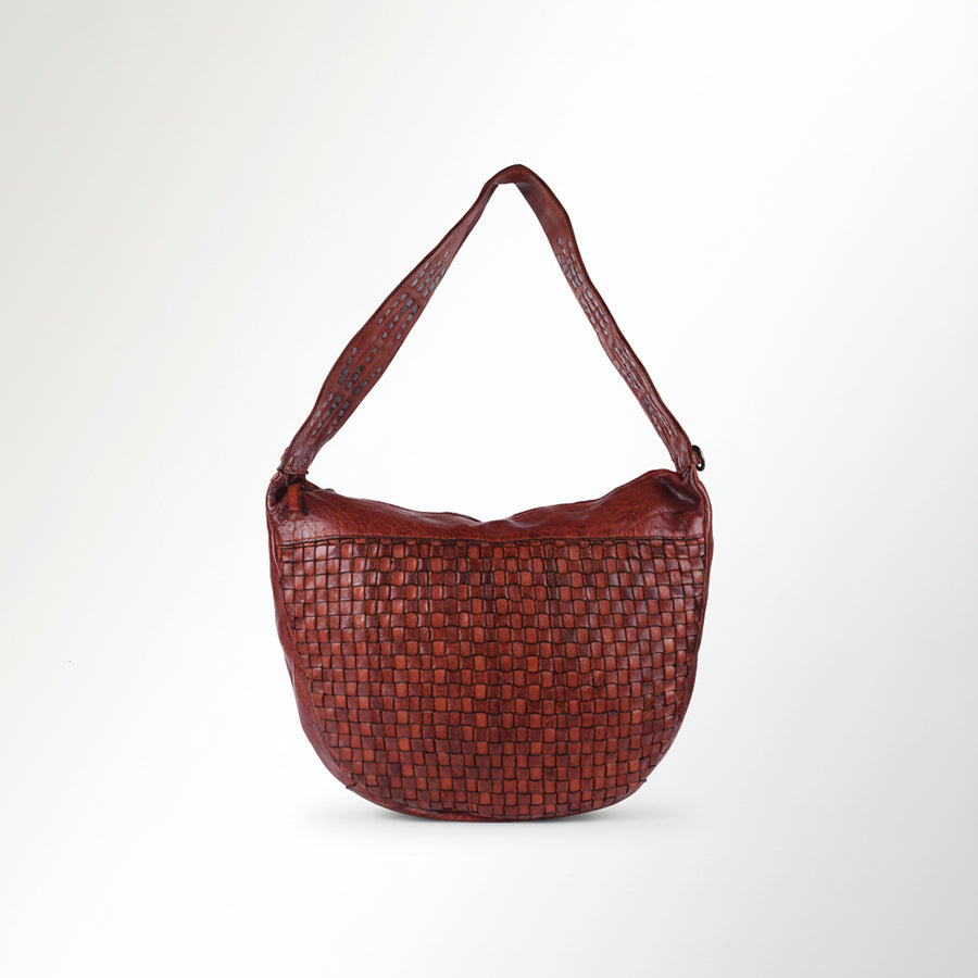 Spaghetti Western Swc129Cg Hobo Vintage Handmade Drum Dyed Genuine European Cowhide Leather Women Bag Western Handbag Purse