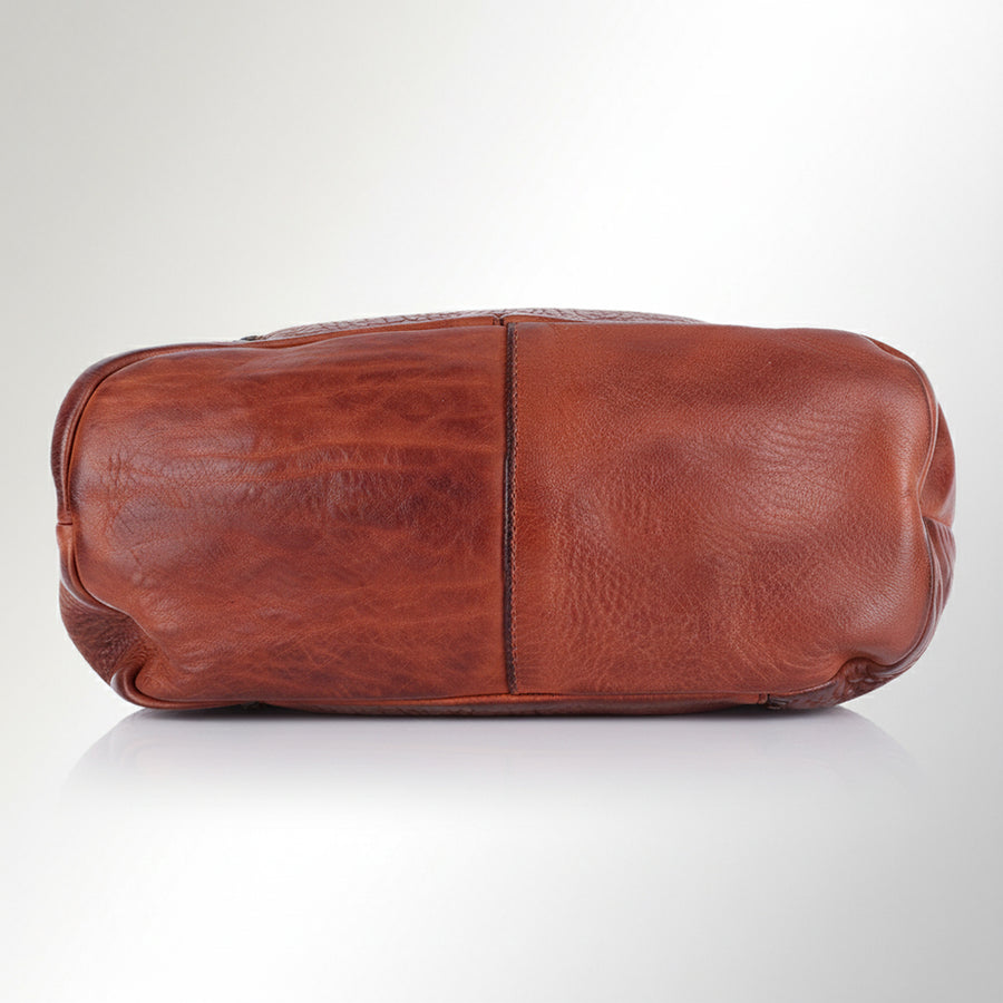 Spaghetti Western Swc140Cg Hobo Vintage Handmade Drum Dyed Genuine European Cowhide Leather Women Bag Western Handbag Purse