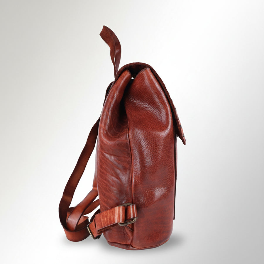 Spaghetti Western Swc145Acg Backpack Vintage Handmade Drum Dyed Genuine European Cowhide Leather Women Bag Western Handbag Purse