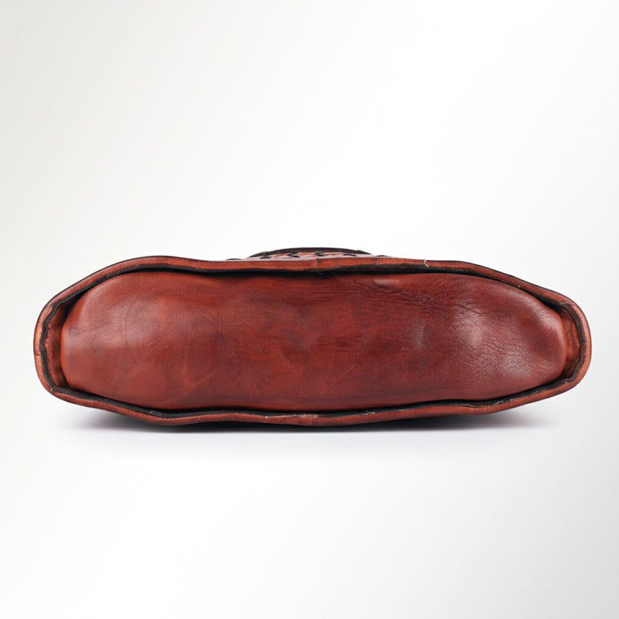 Spaghetti Western Swc148Cg Cross Body I Vintage Handmade Drum Dyed Genuine European Cowhide Leather Women Bag Western Handbag Purse