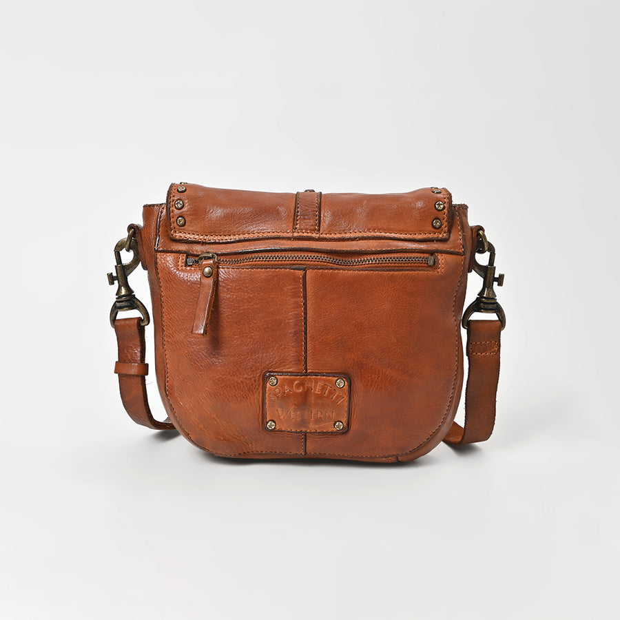 Spaghetti Western Swc155Tan Envelope Vintage Handmade Drum Dyed Genuine European Cowhide Leather Women Bag Western Handbag Purse