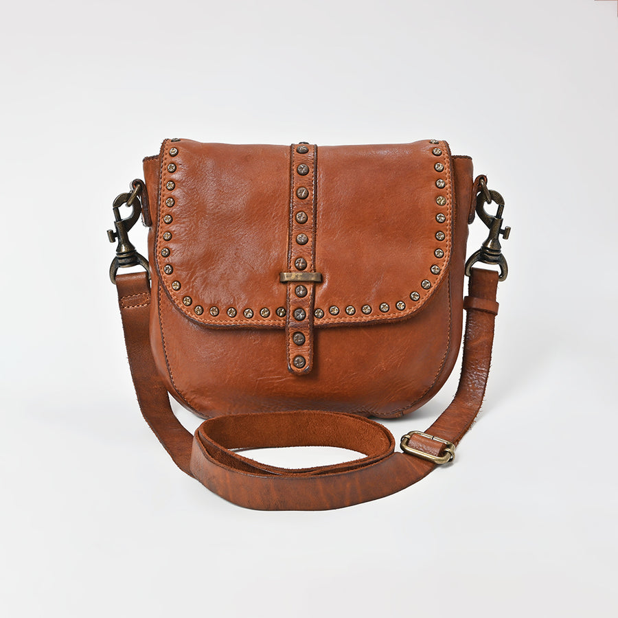 Spaghetti Western Swc155Tan Envelope Vintage Handmade Drum Dyed Genuine European Cowhide Leather Women Bag Western Handbag Purse