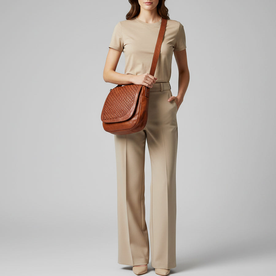Spaghetti Western Swc160Cg Cross Body I Vintage Handmade Drum Dyed Genuine European Cowhide Leather Women Bag Western Handbag Purse