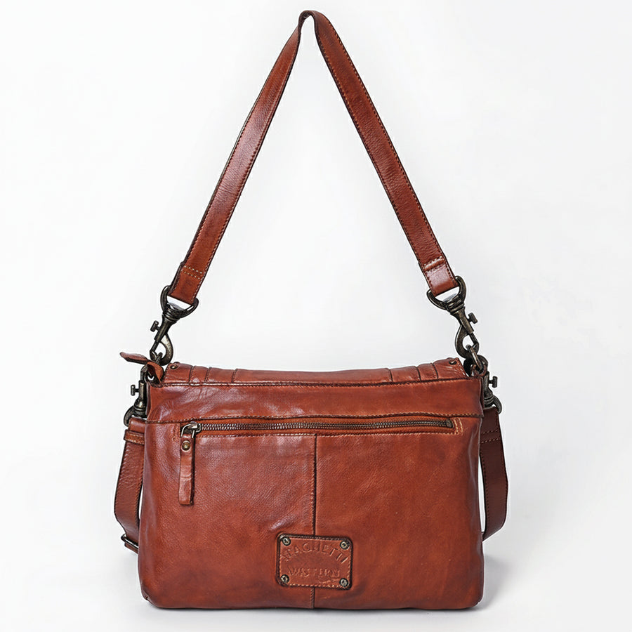 Spaghetti Western Swc174Cg Cross Body I Vintage Handmade Drum Dyed Genuine European Cowhide Leather Women Bag Western Handbag Purse