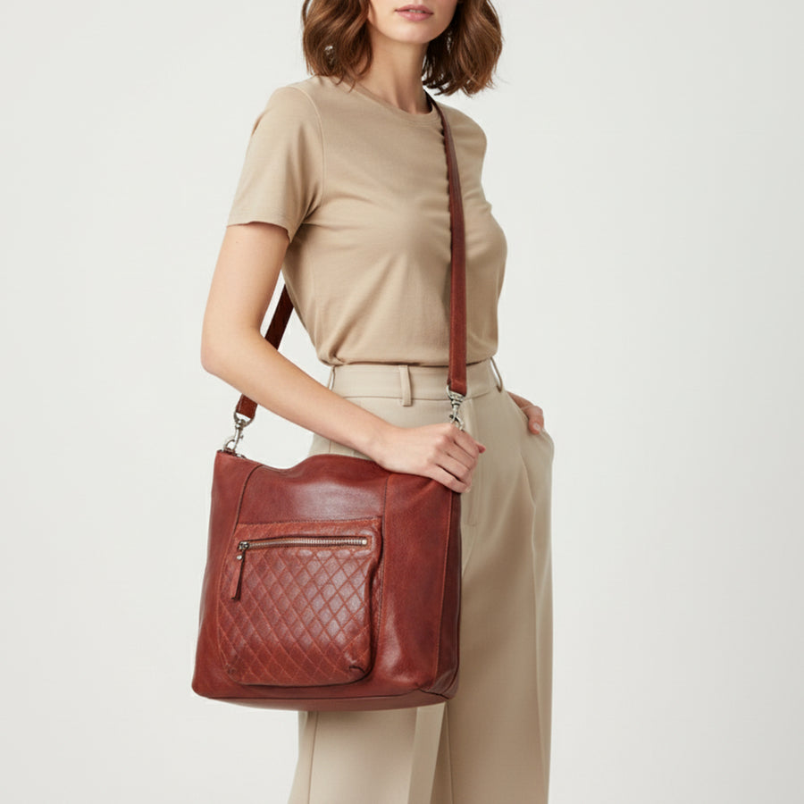 Spaghetti Western Swc180Cg Hobo Vintage Handmade Drum Dyed Genuine European Cowhide Leather Women Bag Western Handbag Purse