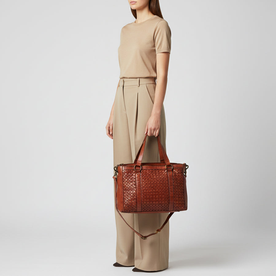 Spaghetti Western Swc181Cg Tote Vintage Handmade Drum Dyed Genuine European Cowhide Leather Women Bag Western Handbag Purse