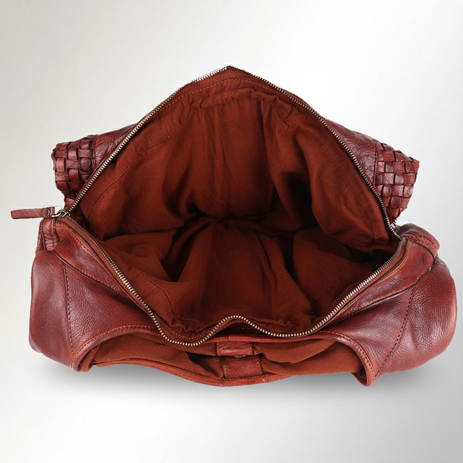 Spaghetti Western Swc189Cg Tote Vintage Handmade Drum Dyed Genuine European Cowhide Leather Women Bag Western Handbag Purse