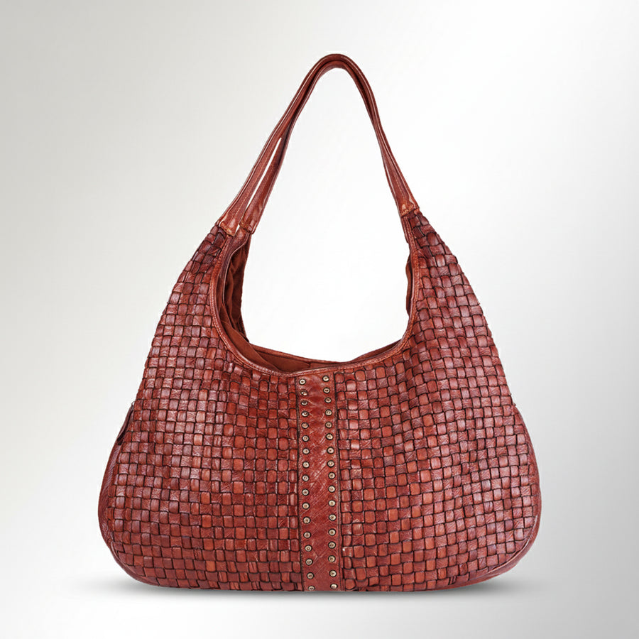 Spaghetti Western Swc189Cg Tote Vintage Handmade Drum Dyed Genuine European Cowhide Leather Women Bag Western Handbag Purse