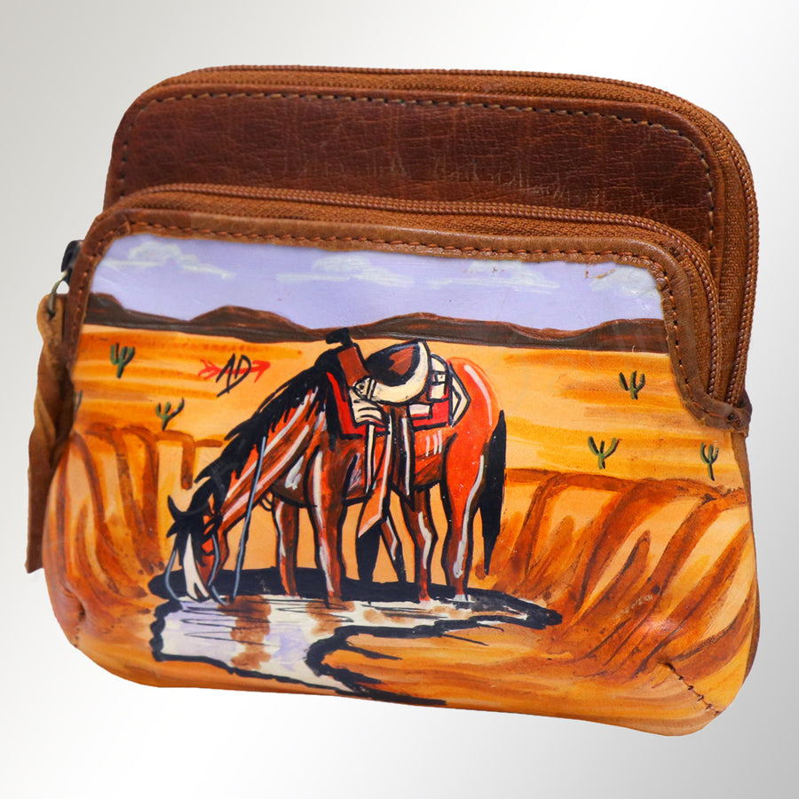 American Darling ADBGM235R32 Coin Purse Genuine Leather women bag by Hilason – Cowboy and equestrian accessories