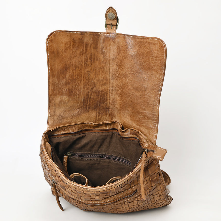 Never Mind Nmbgm115A Backpack Vintage Handmade Genuine Cowhide Leather Women Bag Western Handbag Purse
