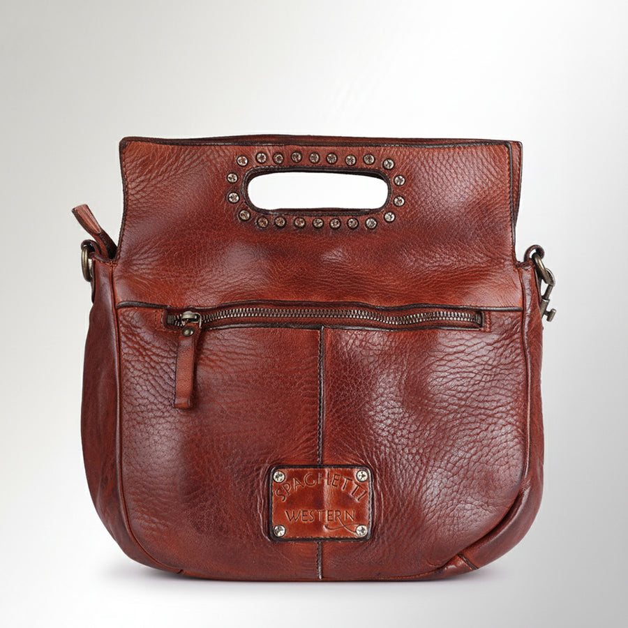 Spaghetti Western Swc173Cg Clutch Vintage Handmade Drum Dyed Genuine European Cowhide Leather Women Bag Western Handbag Purse