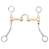 BAR H EQUINE Western Shank Correction Bit with U-Shaped Mouthpiece & Copper Inlays