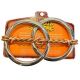 BAR H EQUINE Horse Bit Flat Ring Twisted Copper Wire with Stainless Steel