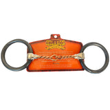 HILASON Western Horse Weighted O Ring Snaffle Bit SS and Black Sweet Iron