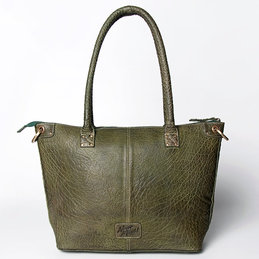 Never Mind Nmbgz120E Tote Vintage Handmade Genuine Cowhide Leather Women Bag Western Handbag Purse