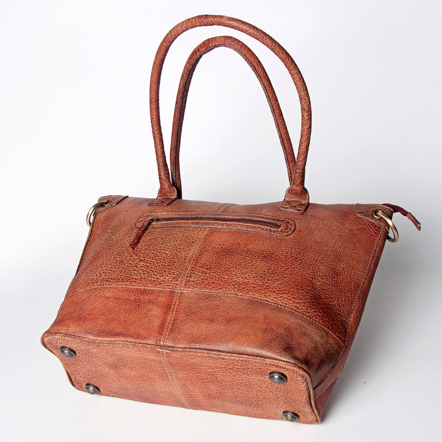 Never Mind Nmbgz120D Tote Vintage Handmade Genuine Cowhide Leather Women Bag Western Handbag Purse