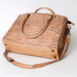 American Darling Briefcase Hand Tooled Genuine Leather Women Bag Western Handbag Purse