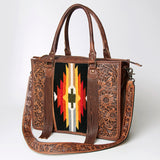 American Darling Briefcase Hand Tooled Saddle Blanket Genuine Leather women bag western handbag purse