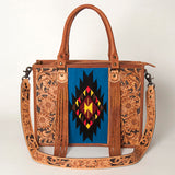 American Darling ADBG230F Briefcase Hand Tooled Saddle Blanket Genuine Leather Women Bag Western Handbag Purse