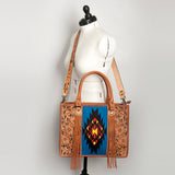 American Darling ADBG230F Briefcase Hand Tooled Saddle Blanket Genuine Leather Women Bag Western Handbag Purse
